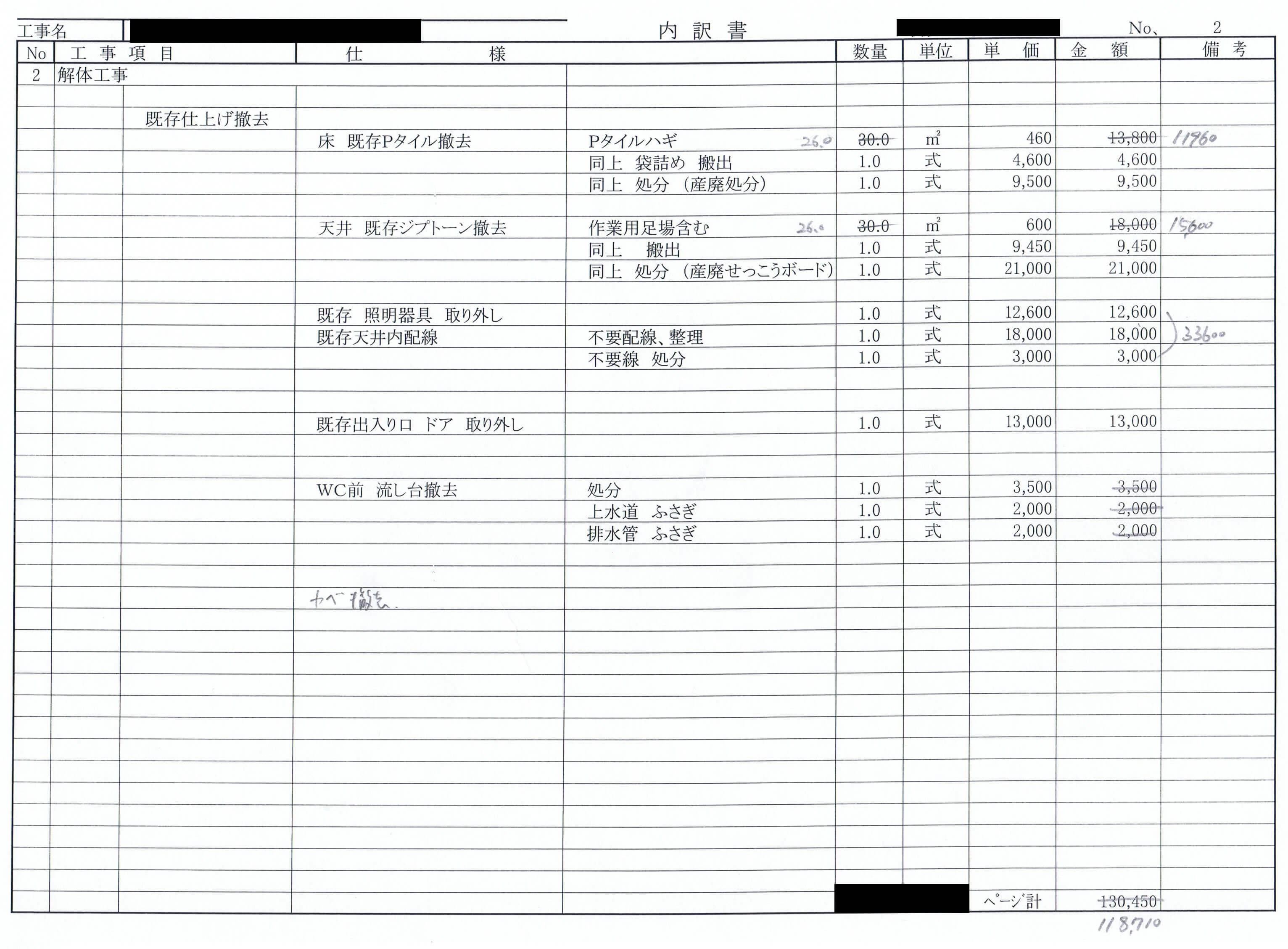 400万円の見積金額から0万円まで減額させた見積査定の全貌公開