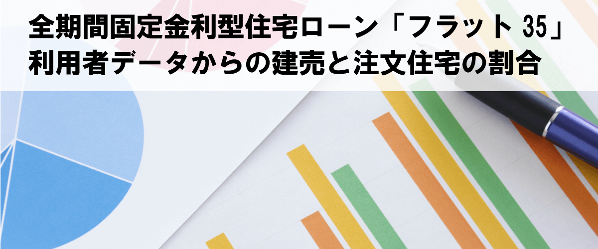 住宅ローン「フラット35」利用者データからの建売住宅と注文住宅の割合