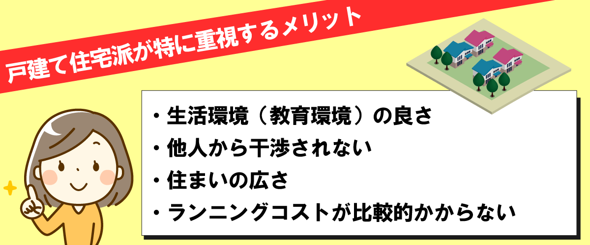 一戸建て住宅派が特に重視する4つのメリット