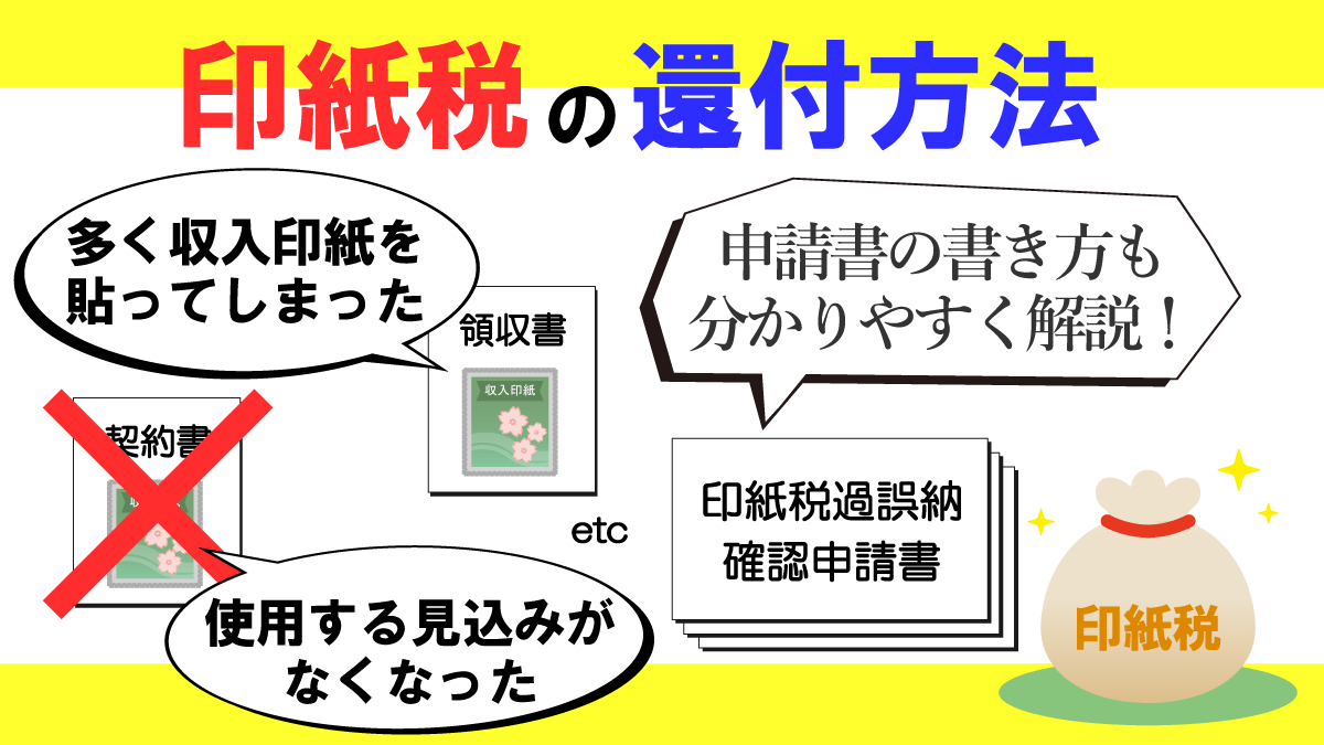 印紙税の還付方法と印紙税過誤納確認申請書の書き方