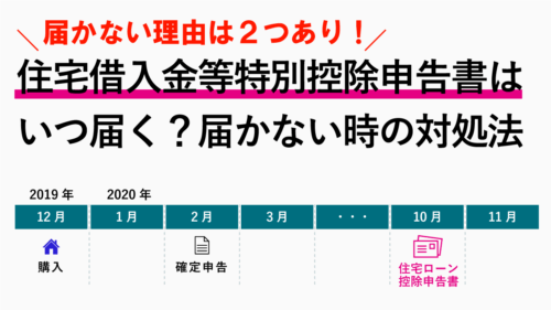 住宅借入金等特別控除申告書はいつ届く？届かないときの対処法