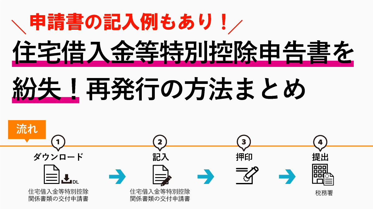 住宅借入金等特別控除申告書を紛失！再発行の方法と交付申請書の書き方